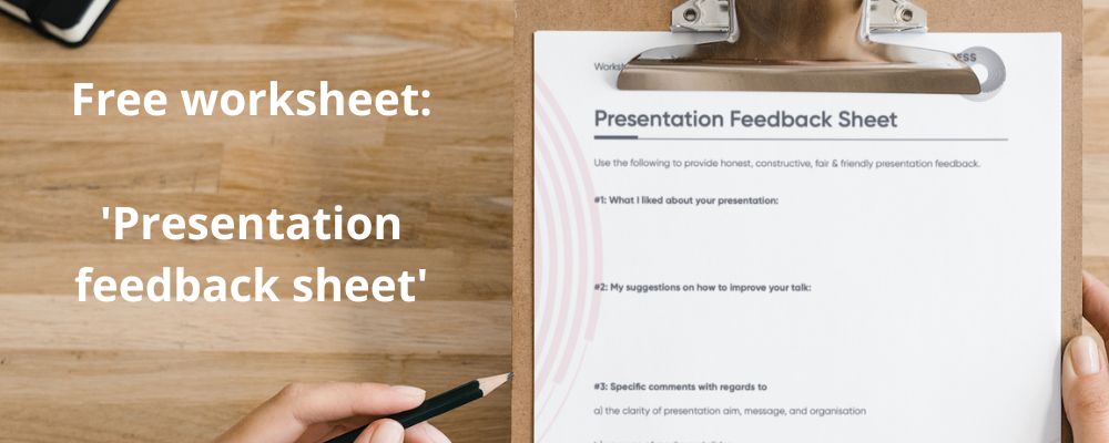 giving feedback to students presentations
