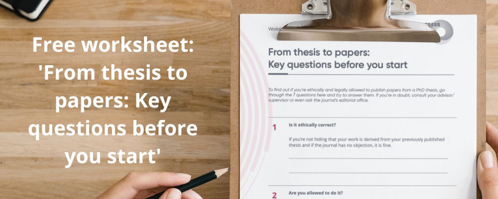 how to publish my phd thesis