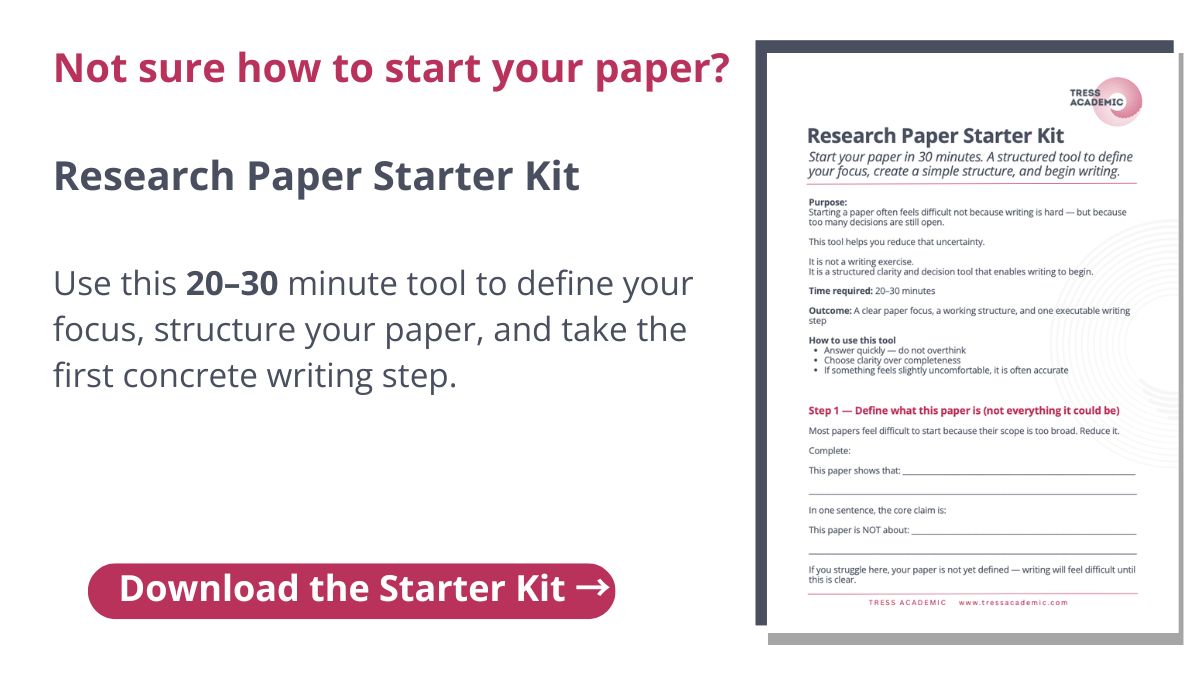 Research Paper Structure: A Simple Template | Tress Academic
