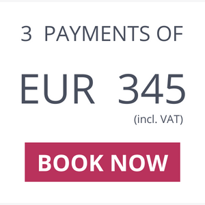 Book now – 3 payments of EUR 345 (incl. VAT)